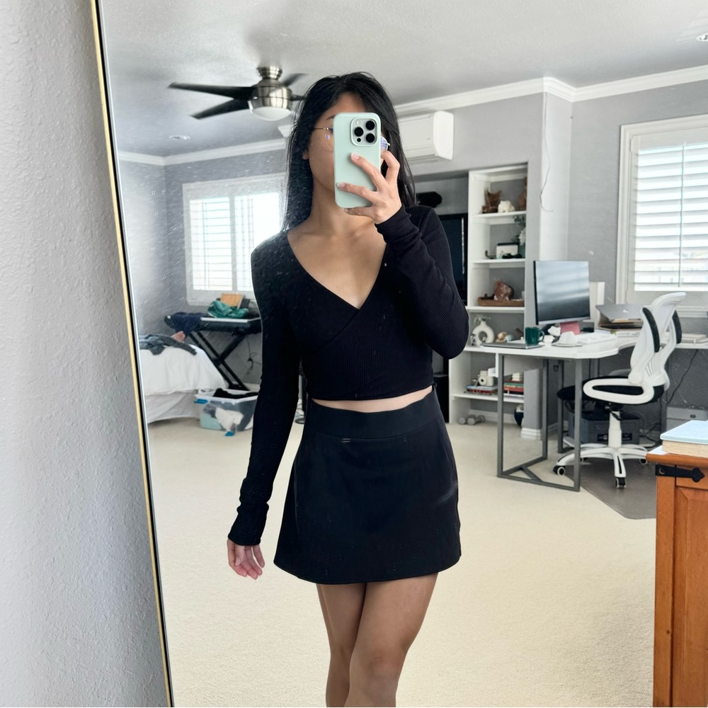 Forever 21 Long Sleeve Crop Top with tie